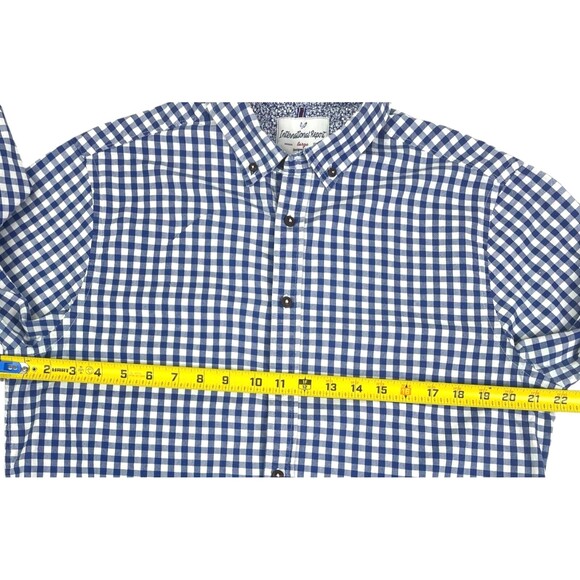 International Report Designed for Fun Blue Gingham Button Shirt Floral Accent L - Picture 8 of 12